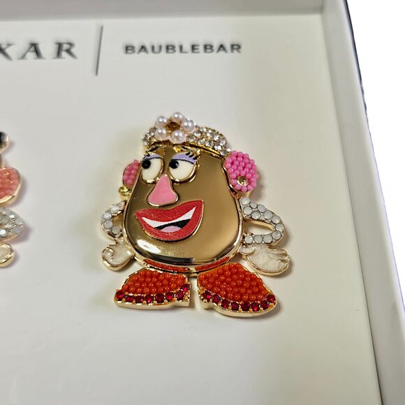 Disney Pixar Baublebar Toy Story Mr. & Mrs. Potato Head Earrings Gold Tone Studs - Picture 5 of 10